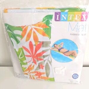 Intex Inflatable‎ Fashion Air Mat #59720EP 72" X 27"  Pool Lounger Bright Floral